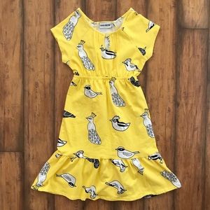 Quinn and Fox Bird Dress Yellow Organic